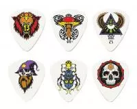 BL115 Alan Forbes Коробка медиаторов 432шт, 3 толщины, 6 рисунков, Dunlop