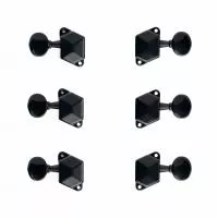 Колки для гитары 3+3, черные, Paxphil, J-25-3+3-BK
