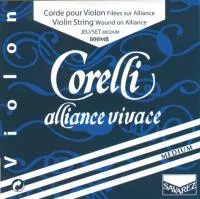 Corelli Alliance Vivace Комплект струн для скрипки, среднее натяжение, шарик, Savarez, 800MB