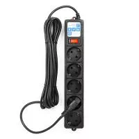 SPG-B-15-BLACK PowerCube Фильтр-удлинитель 5.0м 10А/2,2кВт, Электрическая мануфактура