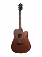 Гитара акустическая, с вырезом, коричневая, Foix, ZD-83CM-BR