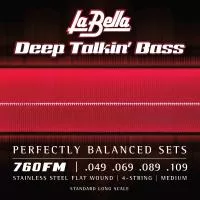 Deep Talkin' Bass Комплект струн для бас-гитары, сталь, 49-109, La Bella, 760FM