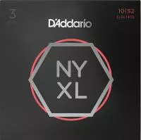 NYXL1052-3P Струны для электрогитары, 3 комплекта, никелированные, Light T/Heavy B, 10-52, D'Addario