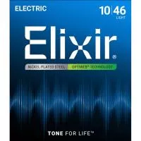 Optiweb Комплект струн для электрогитары, никелированная сталь, Light 10-46, Elixir, 19052