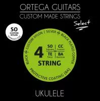 Select Комплект струн для укулеле сопрано, с покрытием, Ortega, UKS-SO