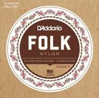 EJ32C Folk Nylon Комплект струн классической/акустической гитары, нейлон, D'Addario