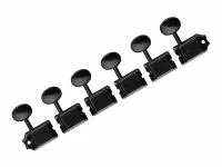 Колки для гитары 6л, в линию, черные, Gotoh, SD91-05M-B-L6