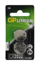 Элемент питания CR2032 литиевый, 2 шт, GP, GPCR2032-2CR2
