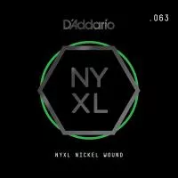 NYNW063 NYXL Отдельная струна для электрогитары, никелированная, 063, D'Addario