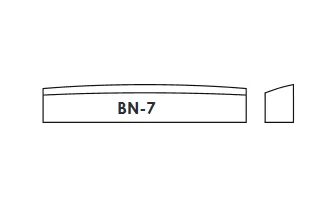 Заготовка верхнего порожка для гитары, кость, Hosco, BN-7  рис.2 