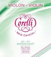 Corelli New Crystal Комплект струн для скрипки, средне легкое натяжение, шарик, Savarez, 700MLB