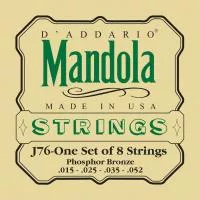 J76 Phosphor Bronze Комплект струн для мандолы, фосфорная бронза, Medium, 15-52, D'Addario