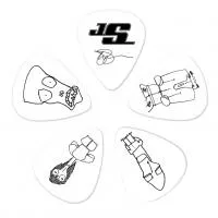 1CWH6-10JS Joe Satriani Медиаторы, белые, 10шт, толстые, Planet Waves