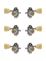 Колки для гитары 3+3, локовые, никель, Gotoh, SD90-MGT-SL-N-L3+R3