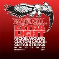 2210 Extra Light Комплект струн для электрогитары, никель, 10-50  Ernie Ball