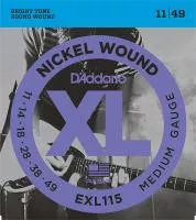 EXL115 XL NICKEL WOUND Струны для электро-гитары Blues/Jazz Rock 11-49 D`Addario