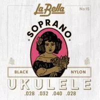Комплект струн для укулеле La Bella, 15-BLACK