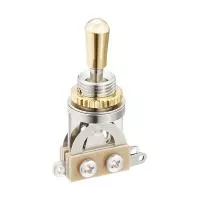 YM-T20G Переключатель 3-х позиционный, золотистая ручка, Hosco