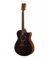 Гитара акустическая, с вырезом, черная, Yamaha, FS400C-SMB