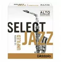 Select Jazz Unfiled Трости для саксофона альт, размер 4, мягкие (Soft), 10шт, Rico, RRS10ASX4S
