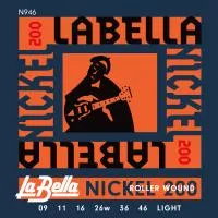 Nickel 200 Roller Wound Комплект струн для электрогитары 009-046 La Bella, N946