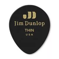 Black Teardrop Медиаторы, 12шт, капля, тонкие, Dunlop, 485P03TH