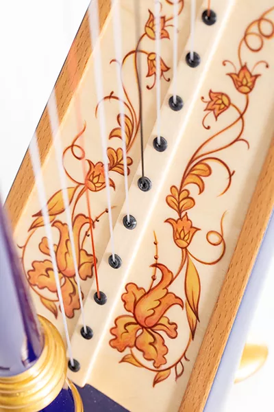 MLH0012 Capris Арфа 21 струнная (A4-G1), цвет - синий глянцевый, Resonance Harps