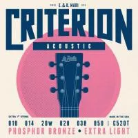 Criterion Комплект струн для акустической гитары, фосфорная бронза, 10-50, La Bella, C520T
