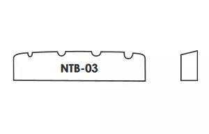 Верхний порожек для бас-гитары, латунь, Hosco, NTB-03  рис.2 