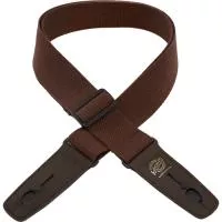 Ремень для гитары с блокировкой, хлопок, коричневый, Lock-It Straps, D'Andrea, LIS-048-C2-BRN/BRN