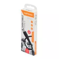 Кабель GP07T USB (m)-Type-C (m) 1.0м 2.4A, силикон, черный, GoPower, 00-00022800