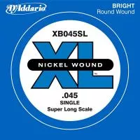 XB045SL Nickel Wound Отдельная струна для бас-гитары, никелированная, .045, Super Long, D'Addario
