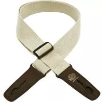 Ремень для гитары с блокировкой, хлопок, натуральный, Lock-It Straps, D'Andrea, LIS-049-C2-NAT/BRN