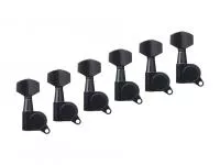 Колки для гитары 6л, черные, Metallor, MH-04-BK-6L