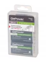 Аккумулятор бытовой Крона Li-ion 9В 500мАч Type-C, 2шт, GoPower, 00-00031391