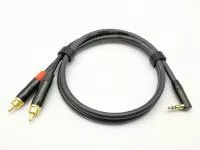 Кабель 3,5R-2 RCA угловой, 1м, ZZcable, G58-3,5R-2RCA-0100-0