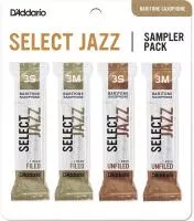 Select Jazz Набор тростей для саксофона баритон, 3S-3M, 4шт, Rico, DSJ-L3S