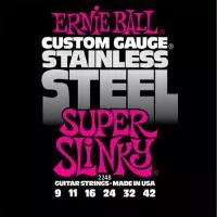 2248 Super Slinky Steel Комплект струн для электрогитары, 9-42, Ernie Ball