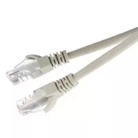 Патч-корд RJ-45 (m)-RJ-45 (m) 2.0м кат.5е ПВХ 26AWG, серый, в пакете, GoPower, 00-00027473