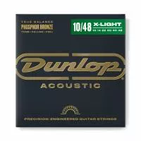 Комплект струн для акустической гитары, фосф.бронза, Extra Light, 10-48, Dunlop, DAP1048