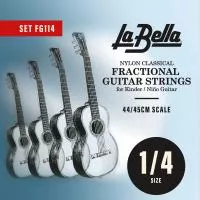 Комплект струн для классической гитары размером 1/4, посеребренные, La Bella, FG114