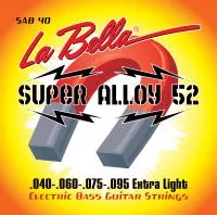 Super Alloy 52 Комплект струн для бас-гитары, железо/никель, 40-95, Extra Light, La Bella, SAB40