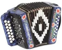 C20X-C-BL Гармонь "Ромашка" 15х12-I, синяя, Шуйская гармонь