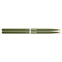 TX2BW-GREEN 2B Барабанные палочки, зеленые, орех гикори, деревянный наконечник, ProMark