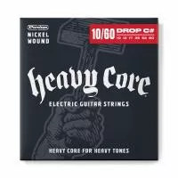 Heavy Core Комплект струн для электрогитары, никелированные, 10-60, Dunlop, DHCN1060-6