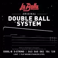Double Ball Комплект струн для 5-струнной бас-гитары, сталь, 43-128, La Bella, S500L-B