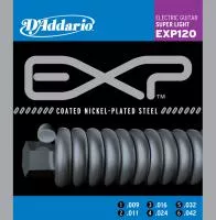 EXP120 COATED NICKEL Струны для электро-гитары Super Light 9-42 D`Addario