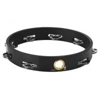 Quadura Тамбурин 10", без пластика, один ряд бубенцов, черный, Remo, TA-6110-70