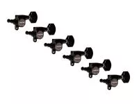 Колки для гитары 6л, черные, Gotoh, SG360-07-B-L6