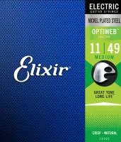 19102 Optiweb Комплект струн для электрогитары, никелированная сталь, Medium 11-49, Elixir